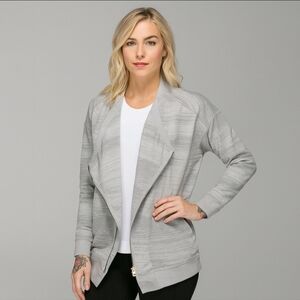 Lululemon Mula Bundle Wrap Jacket Righteous Stripe Silver Spoon sz 2